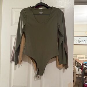 Nuuds scoop neck bodysuit NWOT